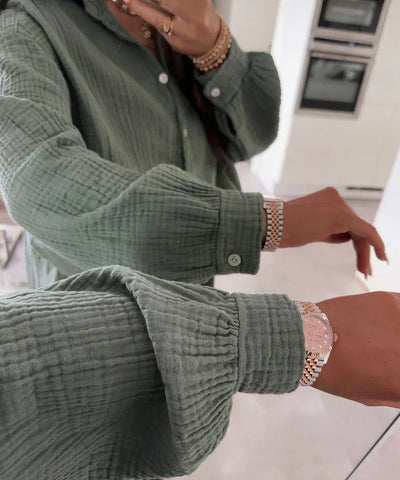 Pandora - übergroße musselinbluse