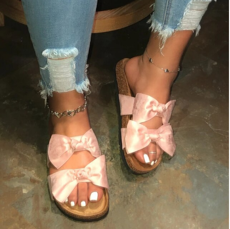 Arci - Elegante Damen Sandalen mit Doppel Schleife Sommer