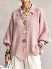 Kaelinae - Schwerer Oversize-Cardigan – Rosa