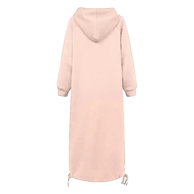 Urbanes hoodie-kleid mit kängurutasche