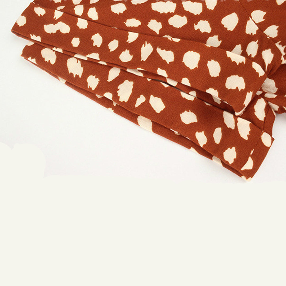 Bedrucktes V-Ausschnitt Kleid – Marielle