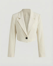 Damen Kurzblazer mit Ein-Knopf-Verschluss - Vittorelli – Creme