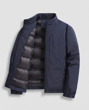 Männer gesteppte thermo Übergangsjacke mit Stehkragen – Blau