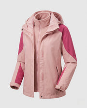 Damen Zwei-in-Eins Softshell- und Fleece-Outdoorjacke mit Kapuze Nord Taschen – Damen Outdoor Jacke 1312L Pink