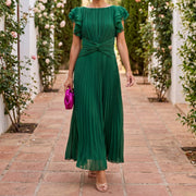 Mirren - Drapiertes Festkleid – Grün