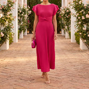 Mirren - Drapiertes Festkleid – Rosa