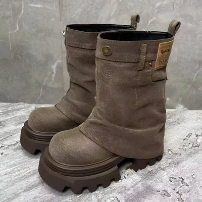 Elida | Stylische Cowboy-inspirierte Chelsea Boots mit mittlerer Schafthöhe