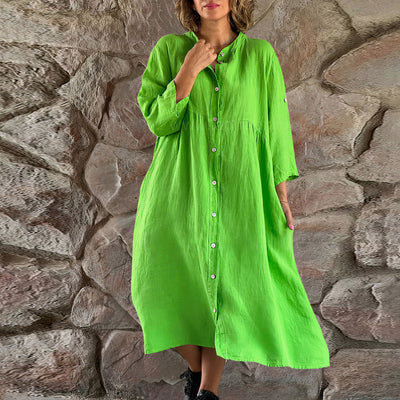 Hemdblusenkleid mit Knopfleiste für Damen
