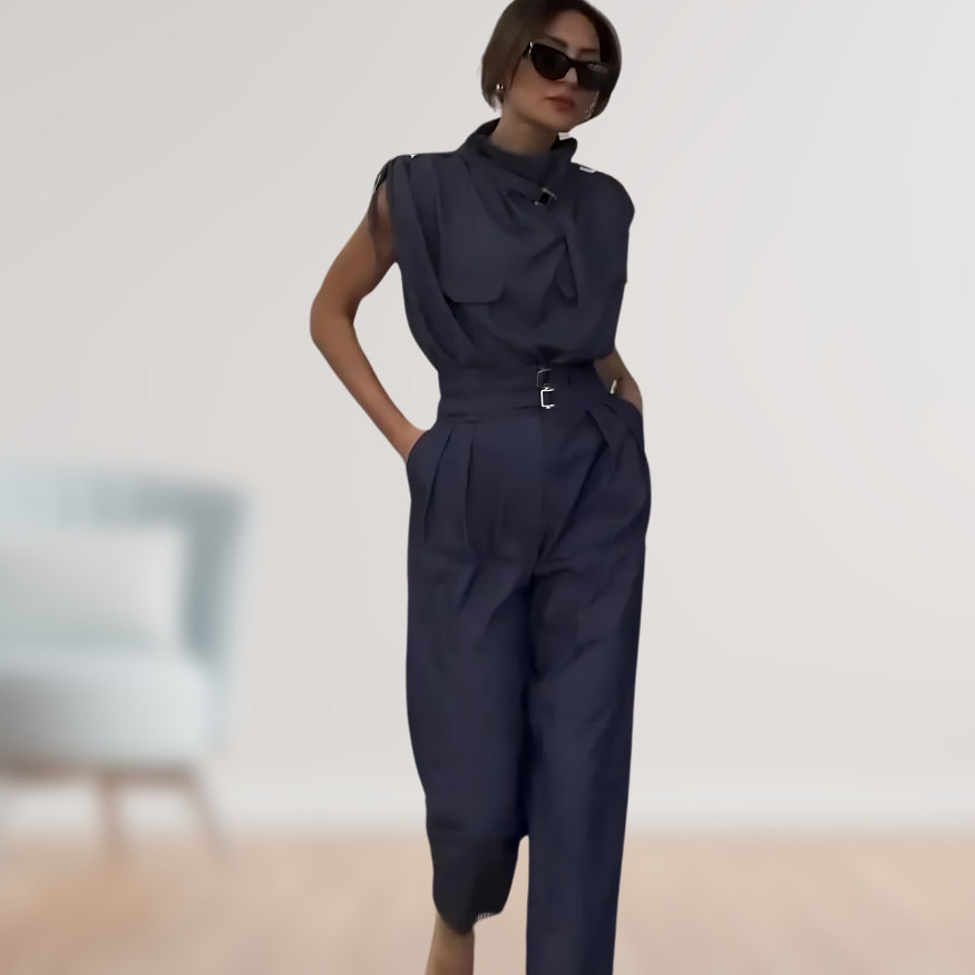 Ärmelloser Jumpsuit | Taillierter Schnitt | Elegante Raffinesse