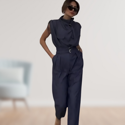 Ärmelloser Jumpsuit | Taillierter Schnitt | Elegante Raffinesse