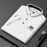 Raffaele | Herren Poloshirt Kurzarm mit Knopfdesign – Weiß