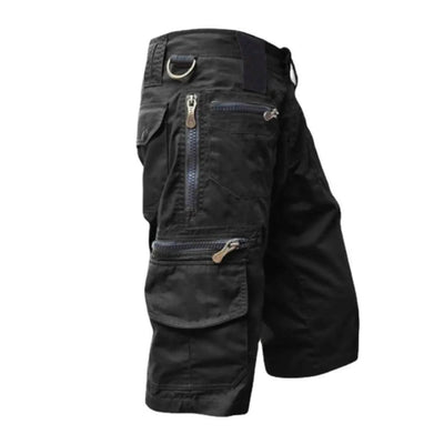 Cargoshorts für Herren | Mehrere Reißverschlusstaschen | Robuster Outdoor-Stil