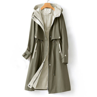 Damen Trenchcoat mit Kapuze | Winter