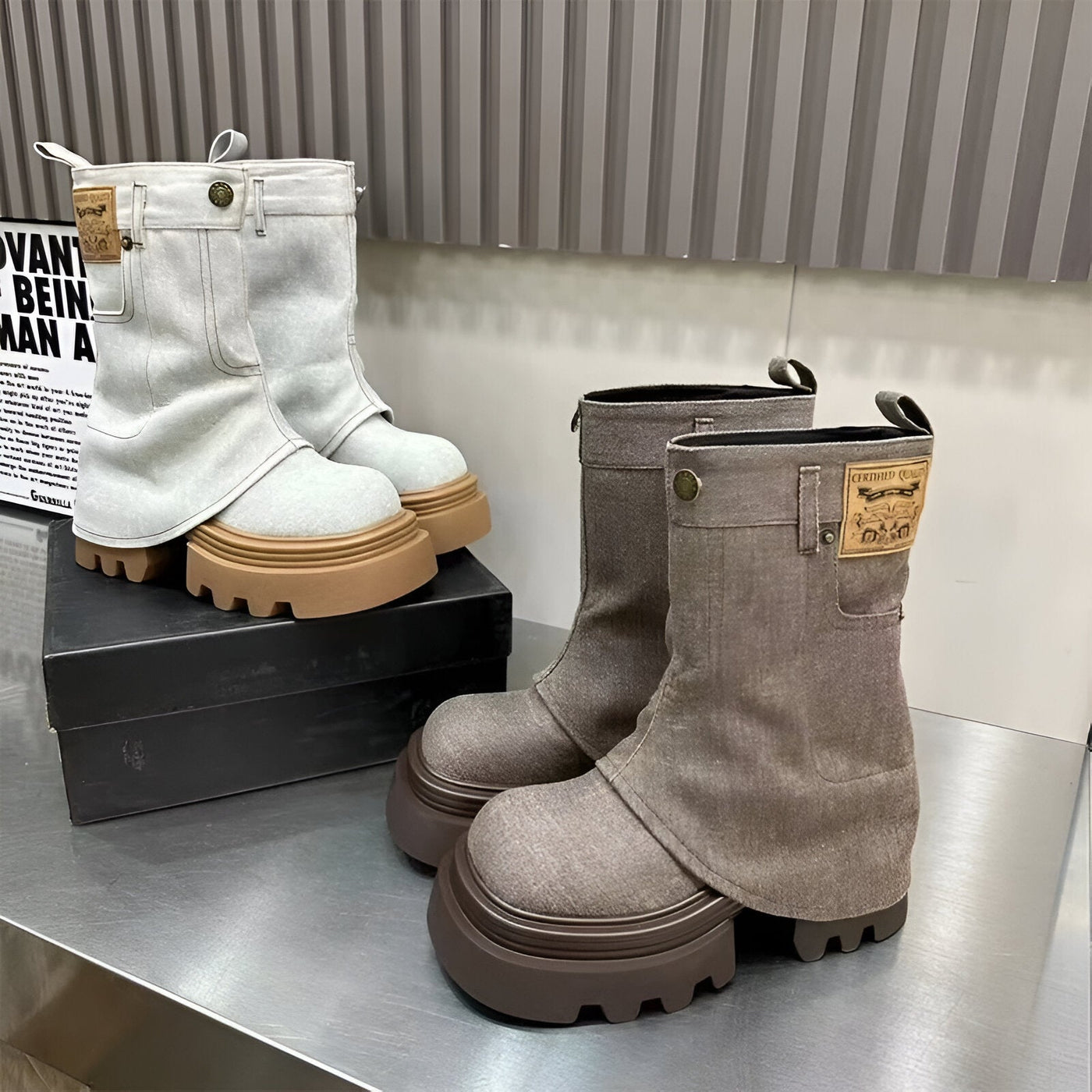 Elida | Stylische Cowboy-inspirierte Chelsea Boots mit mittlerer Schafthöhe