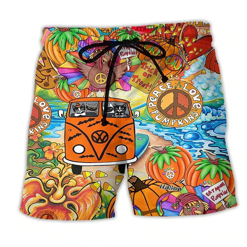 Herren Badehose mit grafischem Druck