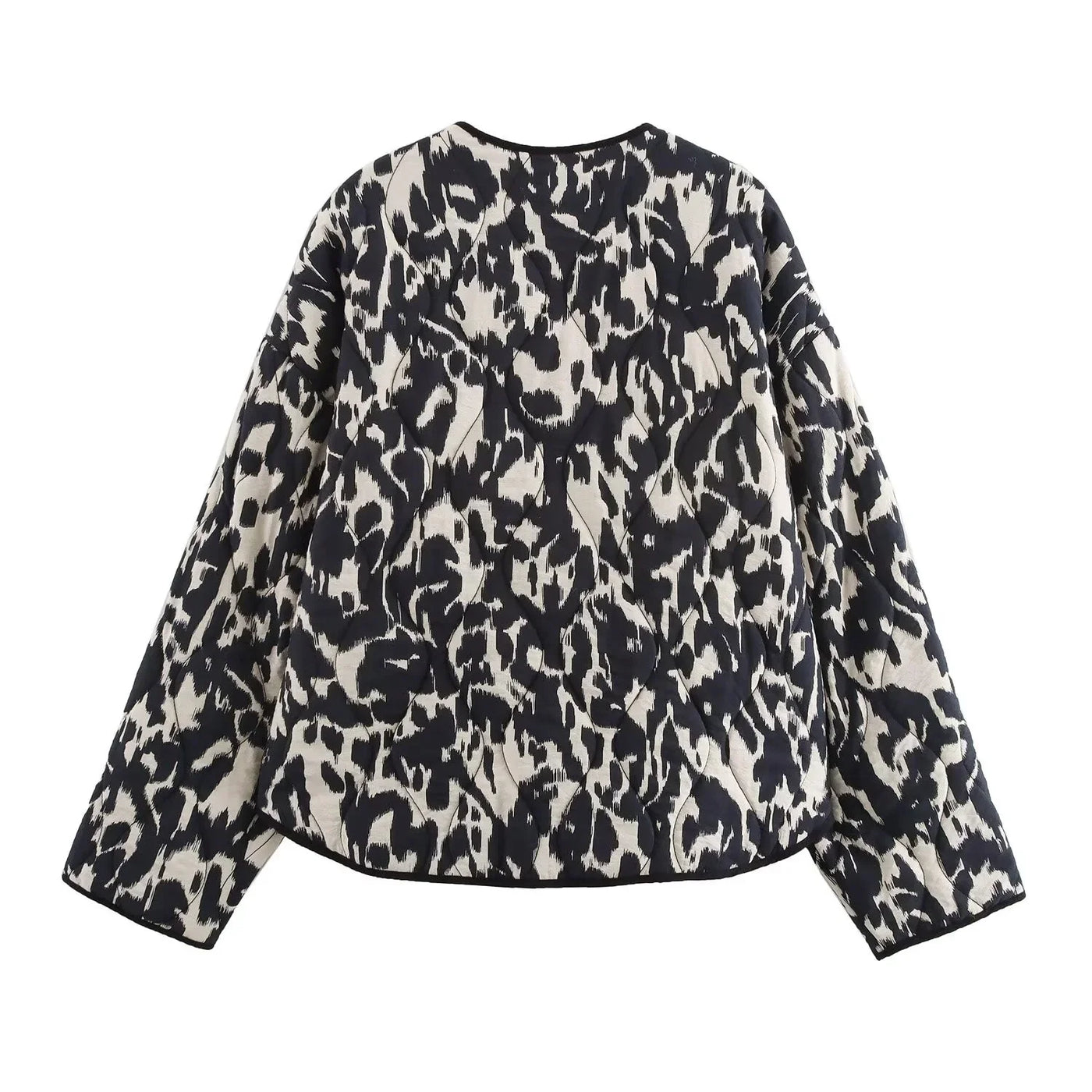 Connie Steppjacke Rundhals Animalprint