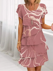 Beatrice™ - Elegantes Komfort-Rüschkleid – Rosa