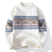 Lennart | Nordischer Strickpullover für Herren – Weiß
