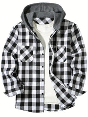Jastor - Wattierte Karojacke – Schwarz