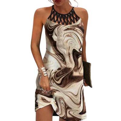 Strandkleid mit Ethnomuster | Neckholder | Luftiger Schnitt