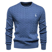 Leon | Herrenpullover warm aus hochwertigem Strick – Blau