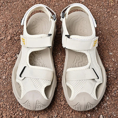 Bequeme rutschfeste Ledersandalen für Herren – Ideal für Senioren
