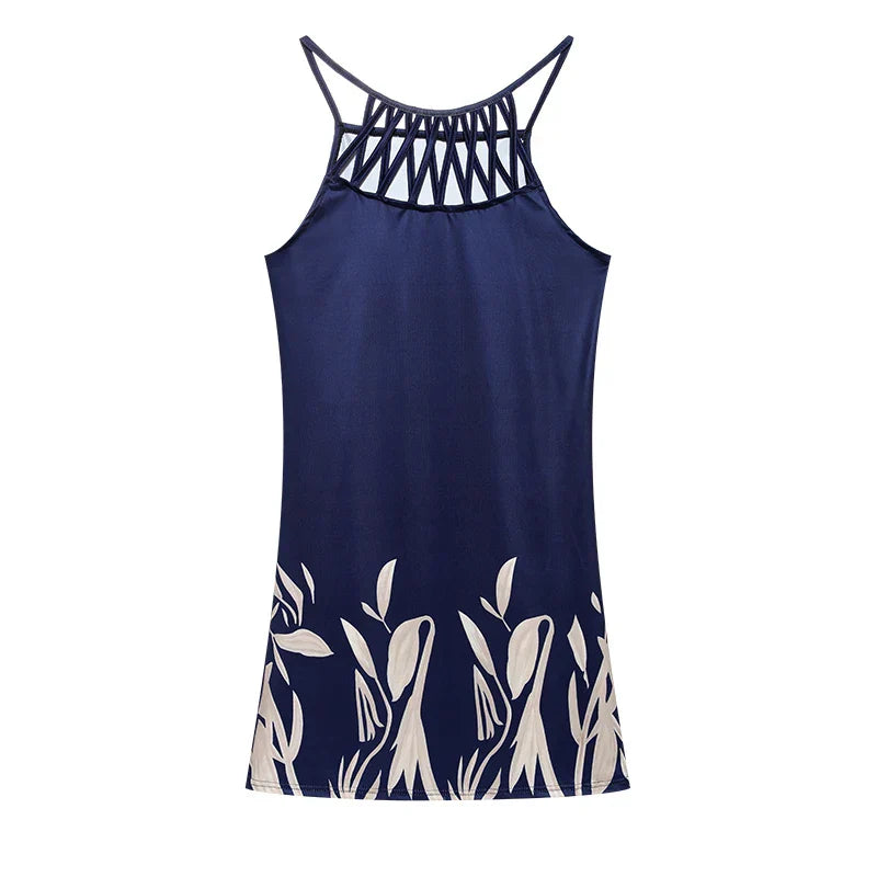 Trendiges Sommer-Tunikakleid mit Ethno-Print & Spaghettiträgern – Kiara