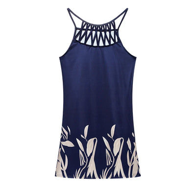 Trendiges Sommer-Tunikakleid mit Ethno-Print & Spaghettiträgern – Kiara