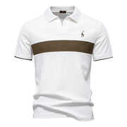 BRUNO™ | HERREN-POLOHEMD MIT FARBBLOCK – Weiß
