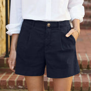 Wendy - Lässige Baumwoll-Shorts für den Sommer – Marineblau