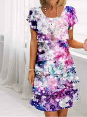Vanessa™ - Elegantes Komfort-Rüschkleid – Lila