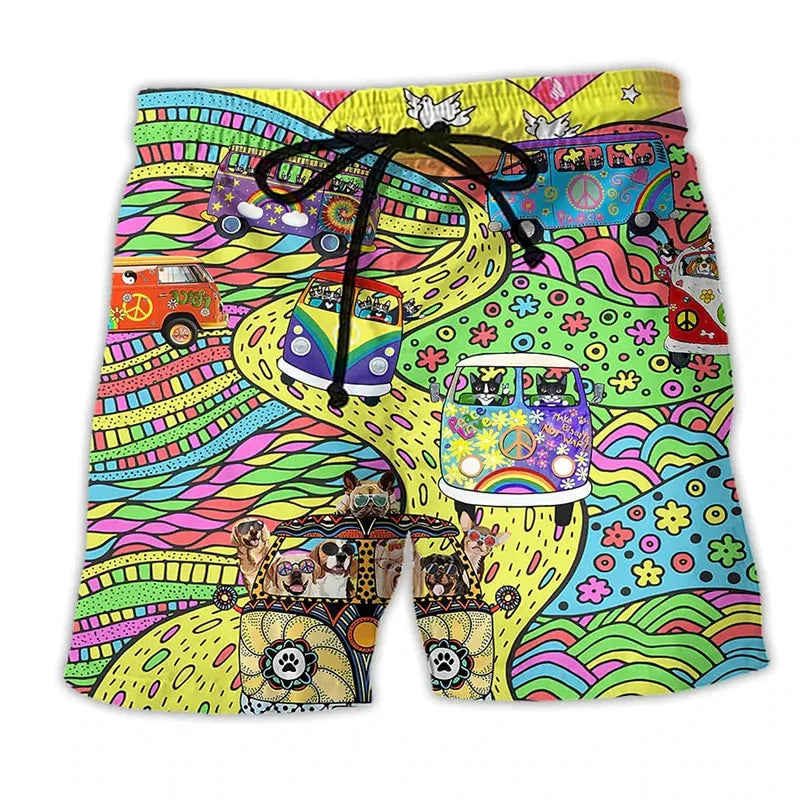 Herren Badehose mit grafischem Druck