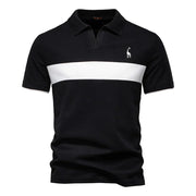 BRUNO™ | HERREN-POLOHEMD MIT FARBBLOCK – Schwarz