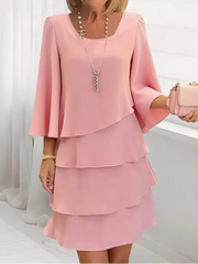 Catherine™ - Elegantes Komfort-Rüschenkleid – Rosa