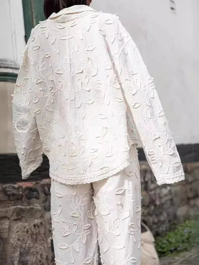 Zweiteiler-Set | Florale Stickerei | Lässig & Charmant