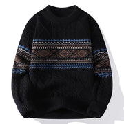 Lennart | Nordischer Strickpullover für Herren – Schwarz