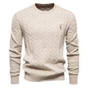 Leon | Herrenpullover warm aus hochwertigem Strick – Aprikose