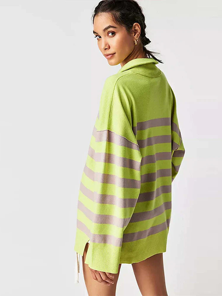 Aldina | Retro gestreifter Pullover