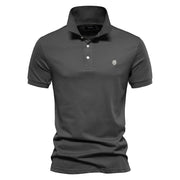 HANS™ | LUXURIÖSES HERREN-POLOHEMD – Dunkelgrau