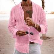Marco | Herren hemd Langarm Freizeithemd Sommer Casual – Rosa