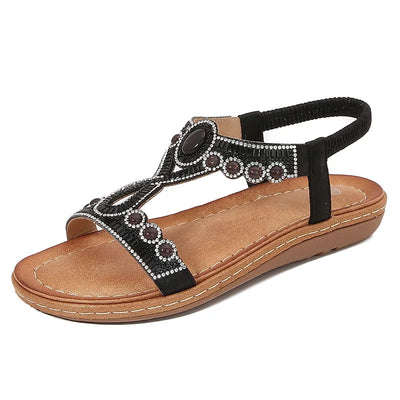 Modische Damen Sandalen mit Strass und Glitzer – Sommerschuhe für Party & Freizeit