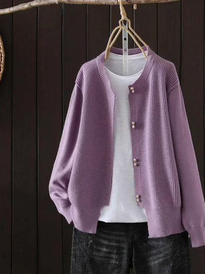 Elara | Perlenknopf Cardigan