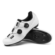 Orange Herren Mountain Selbstverriegelnde Fahrradschuhe – MTB Klickpedal Schuhe – Weißes SPD