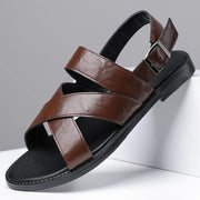 Max | Klassische Ledersandalen Herren Chic – Braun