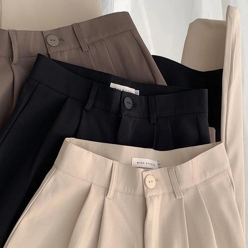 Frida Anzughose mit Bundfalten High Waist