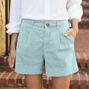 Wendy - Lässige Baumwoll-Shorts für den Sommer – Cyan