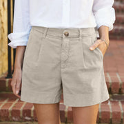 Wendy - Lässige Baumwoll-Shorts für den Sommer – Khaki