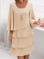 Catherine™ - Elegantes Komfort-Rüschenkleid – Khaki
