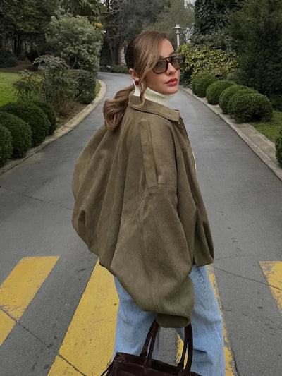 NOIR | SUEDE BOMBERJACKE