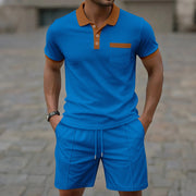 Huxford - Softtouch-Polo-Set – Blau